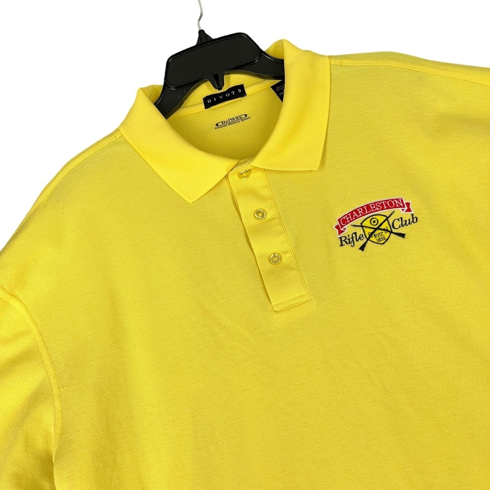 Charleston Rifle Club Divots Golf Polo Shirt‎ Mens 2XL DriWay Moisture Wicking